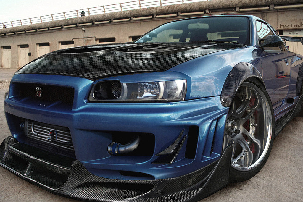 Nissan Skyline GTR R34 Tuning Car Poster