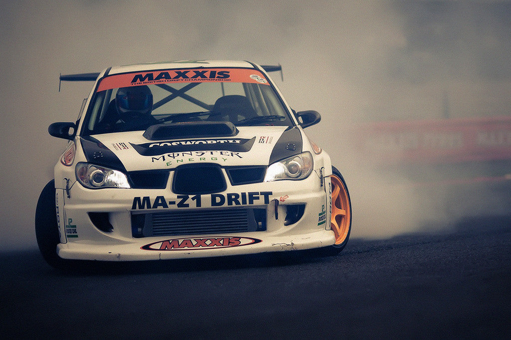 Subaru Impreza Drift Car Poster