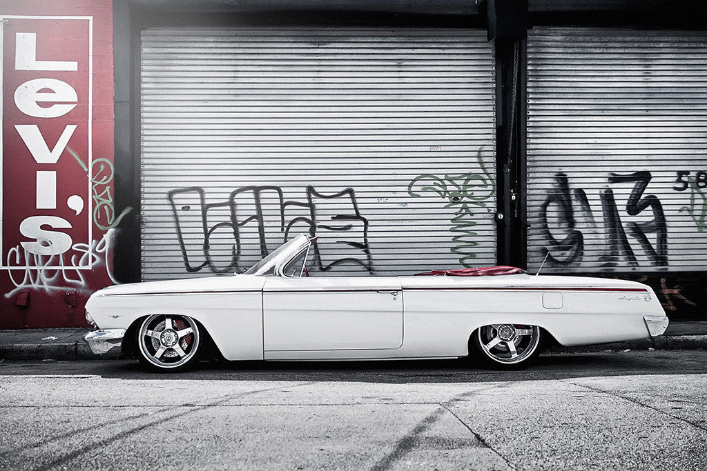 Chevrolet Impala Retro Muscle Car Lowrider Poster