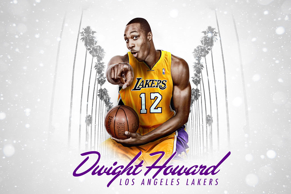Dwight Howard Lakers Basketball NBA Poster