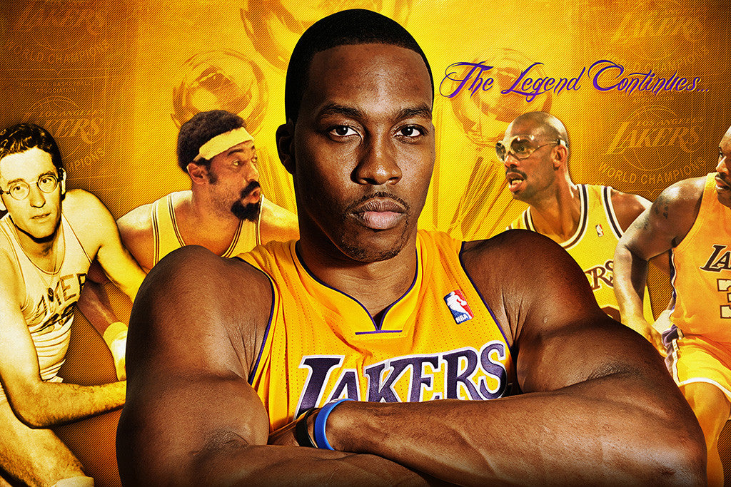 Dwight Howard Lakers Basketball Poster