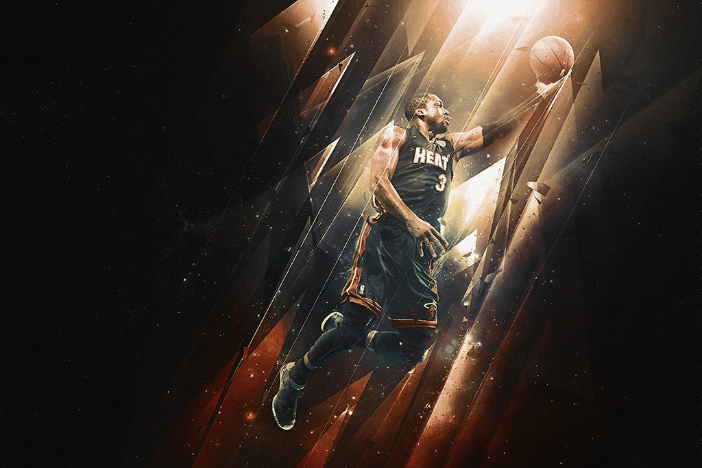 Dwyane Wade Basketball NBA Poster