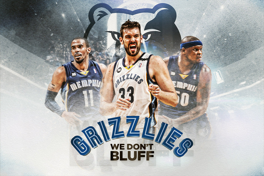 Marc Gasol Mike Conley Zach Randolph Basketball NBA Poster