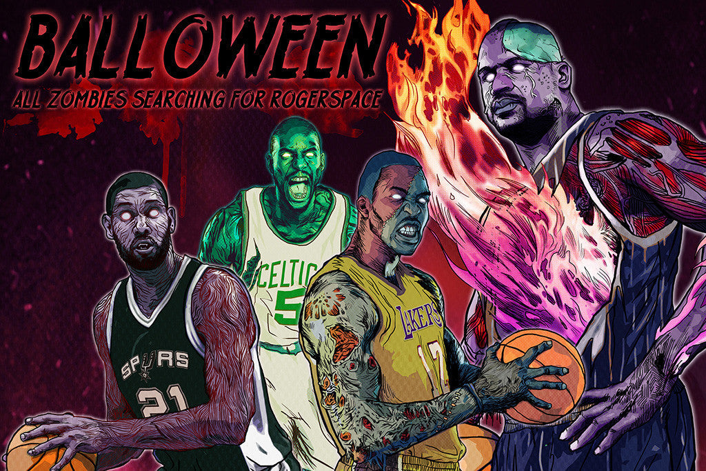Basketball NBA Lakers Celtics Spurs Poster