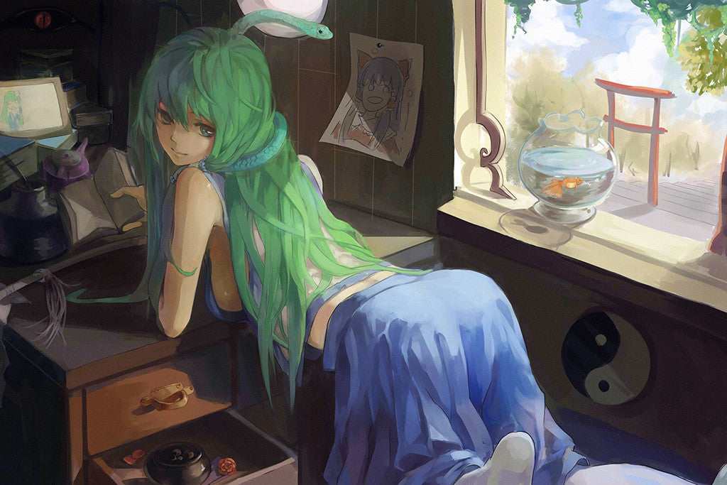 Sanae Kochiya Touhou Project Anime Poster