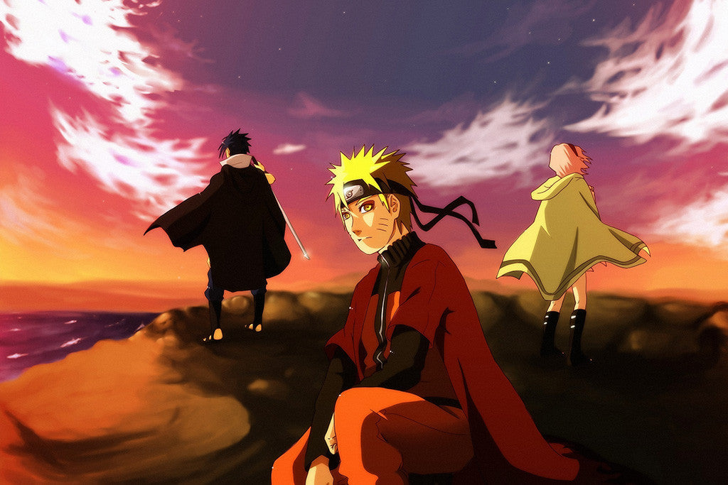 Uchiha Sasuke Naruto Uzumaki Sakura Haruno Anime Poster