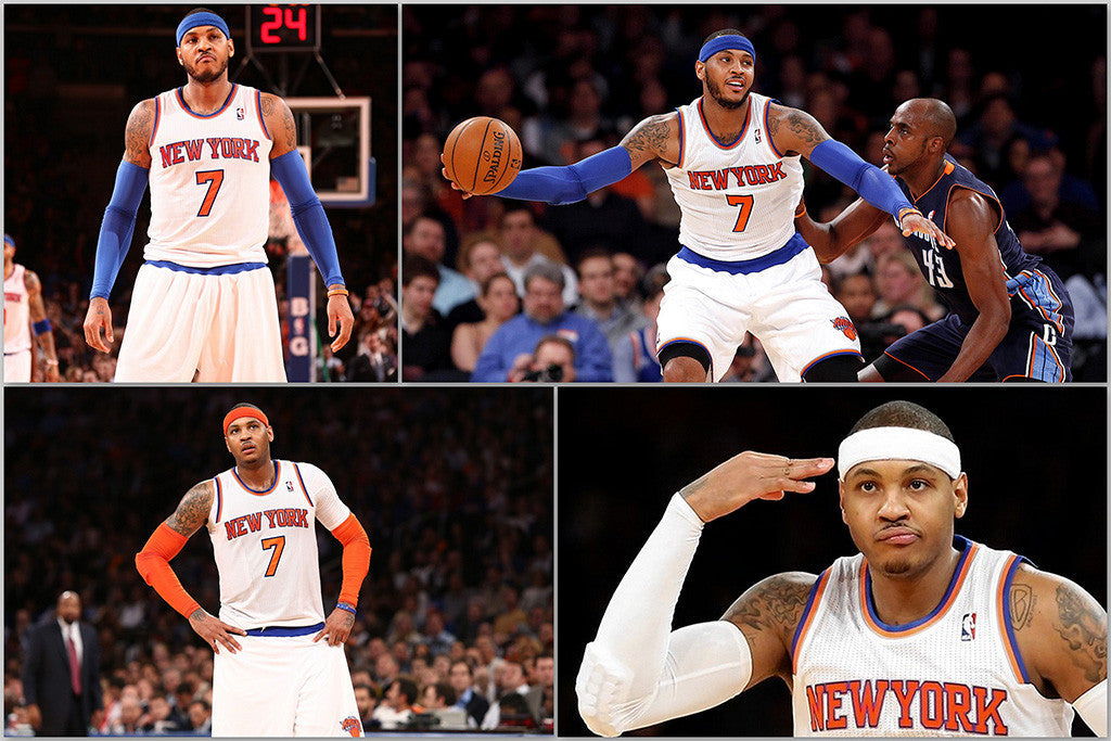 Carmelo Anthony Set New York Knicks Basketball NBA Poster 6/9