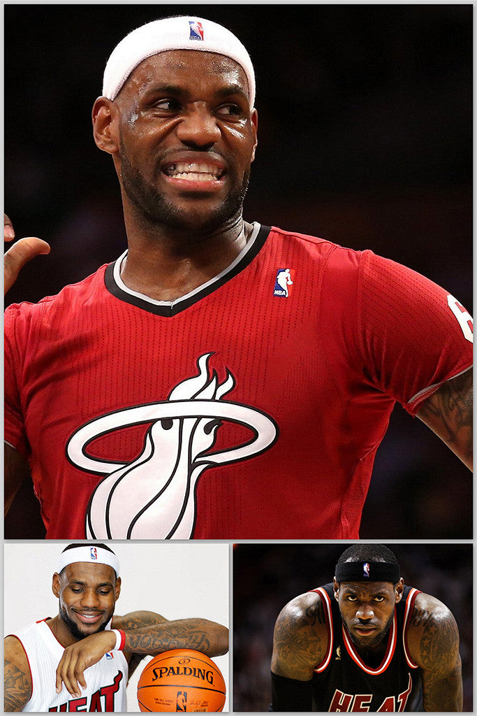 Lebron James Set Basketball NBA Poster 6/10