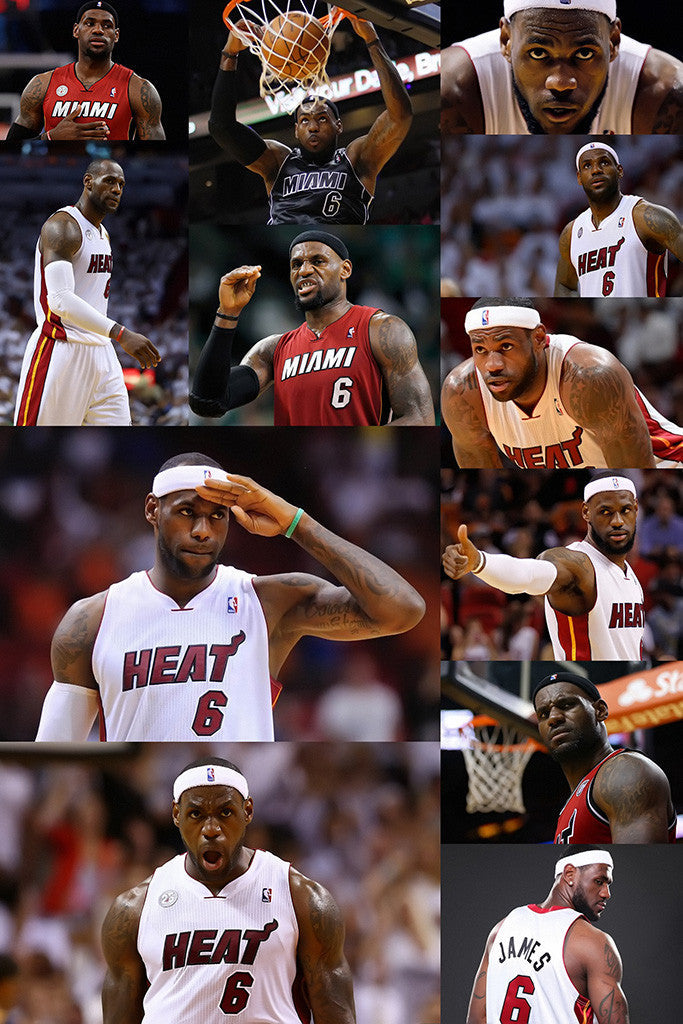 Lebron James Set Basketball NBA Poster 9/10