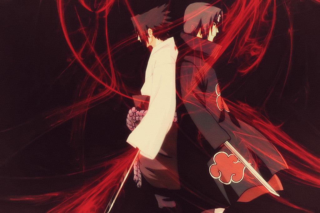 Itachi Uchiha Vs Sasuke Uchiha Anime Poster