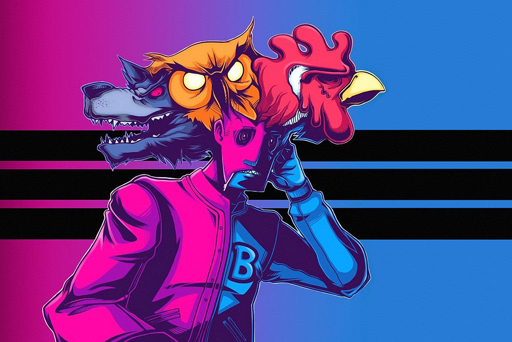 Hotline Miami Masks Poster