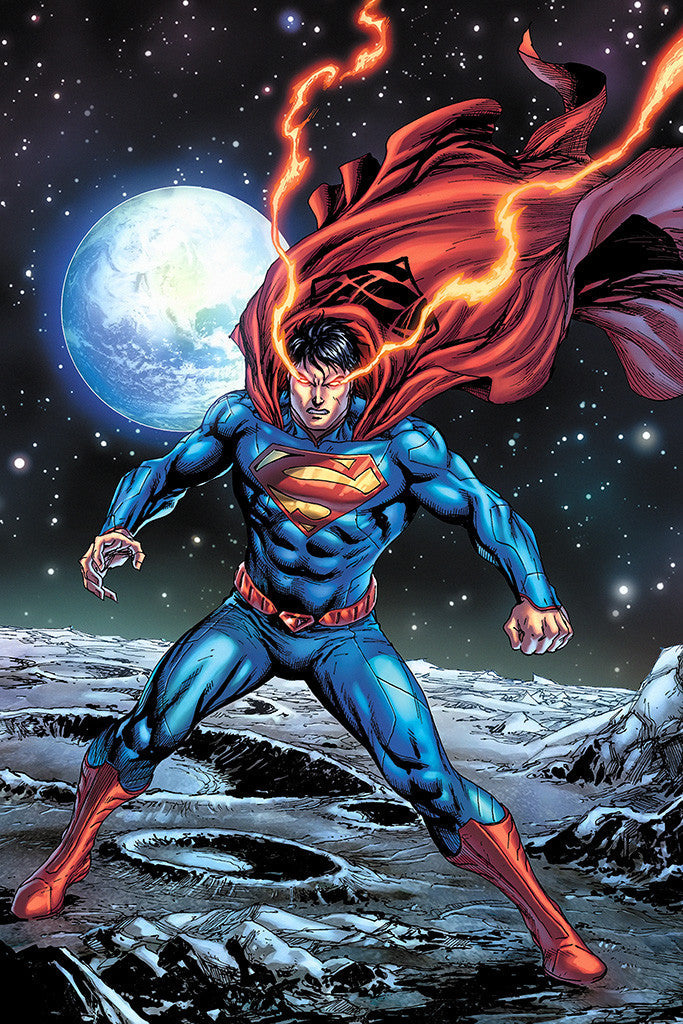 Superman Flaming Eyes Comics Poster