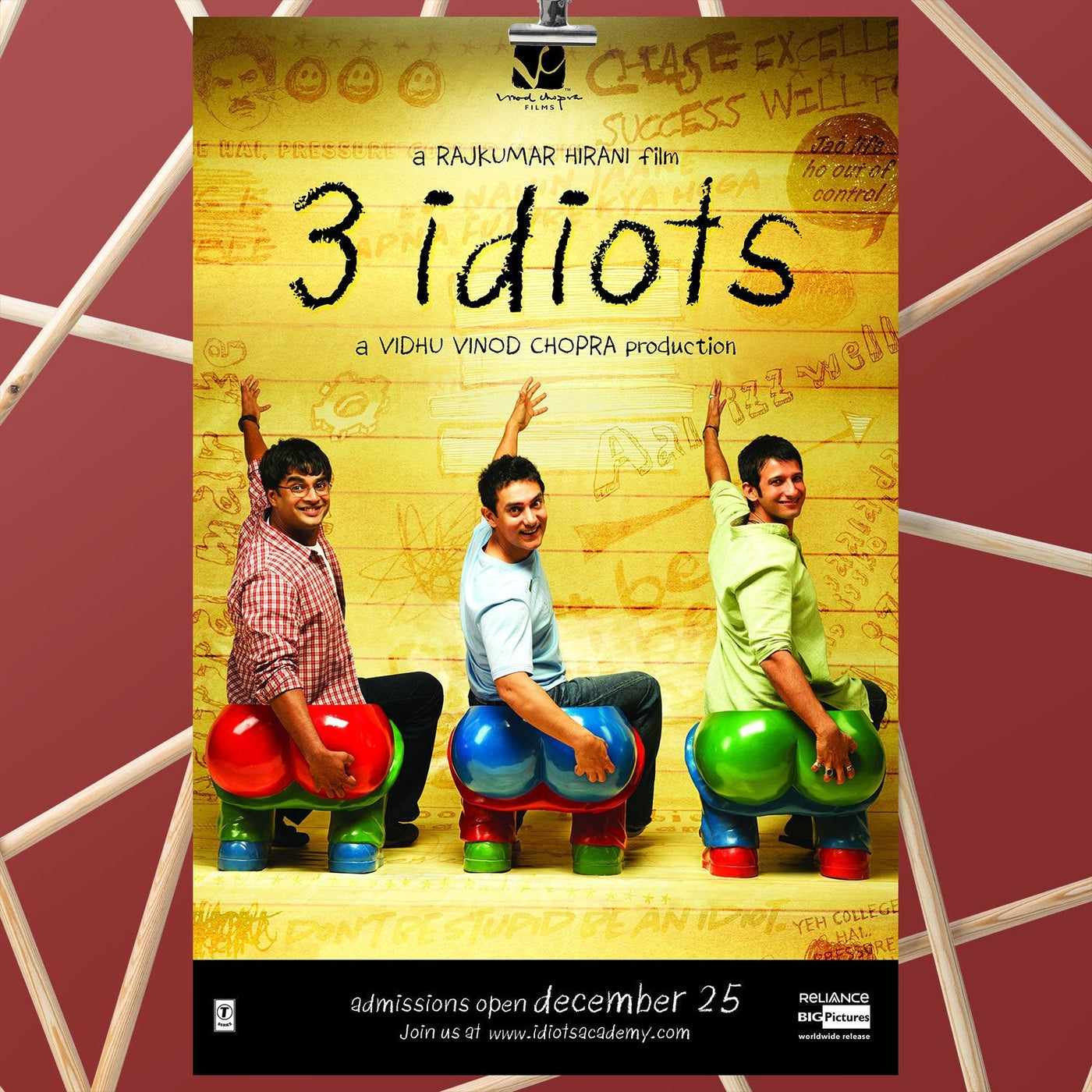 3 Idiots Movie Poster