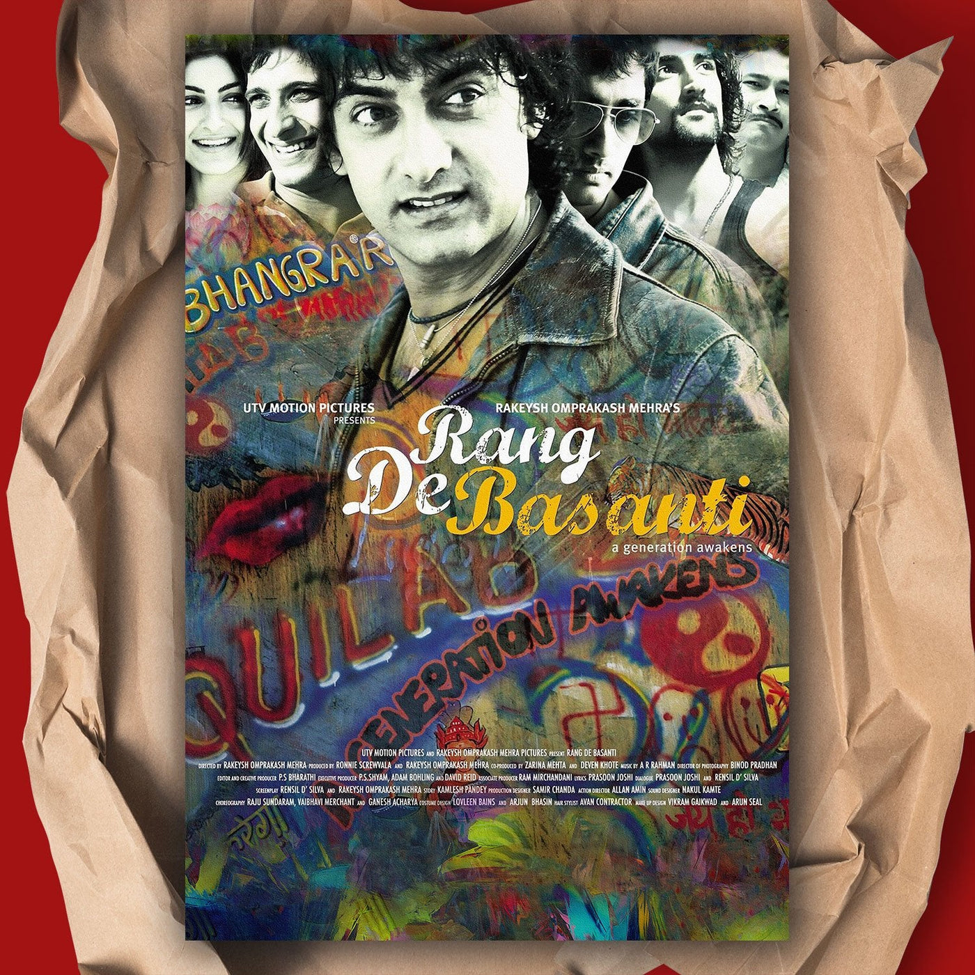 Rang De Basanti Hindi Old Film Poster