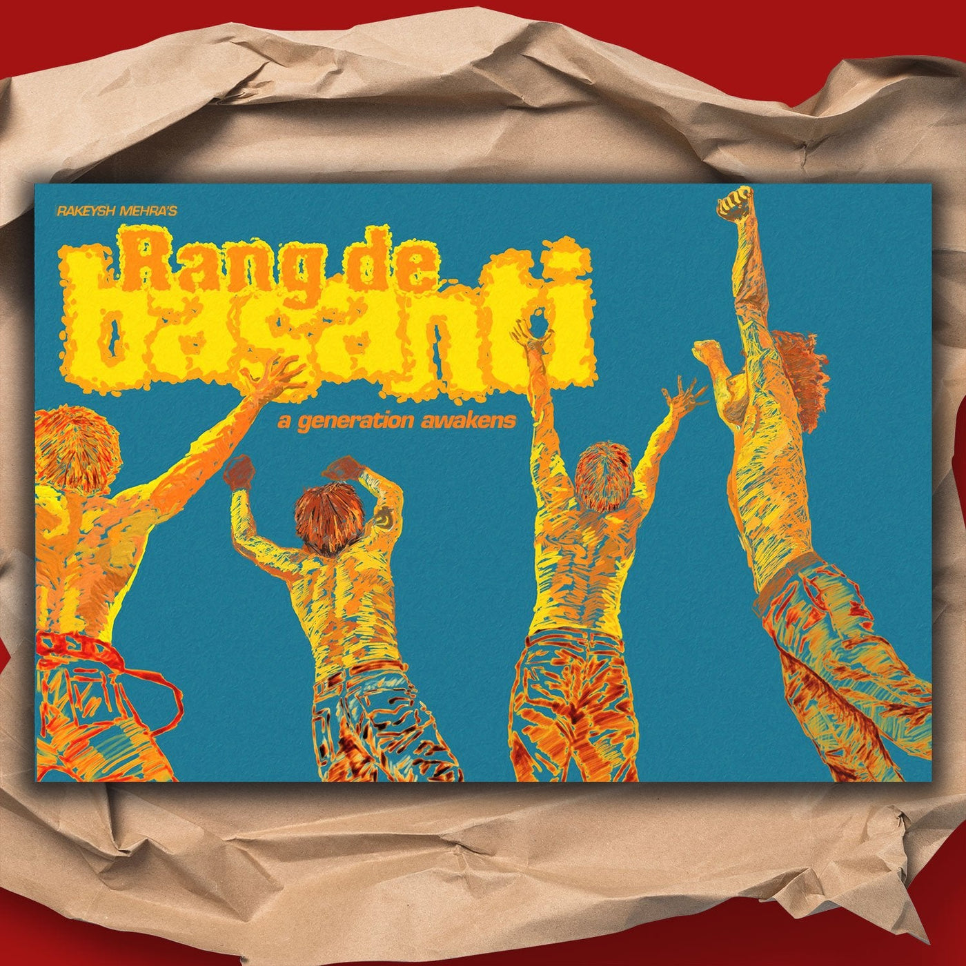 Rang De Basanti Hindi Bollywood Indian Old Film Movie Poster