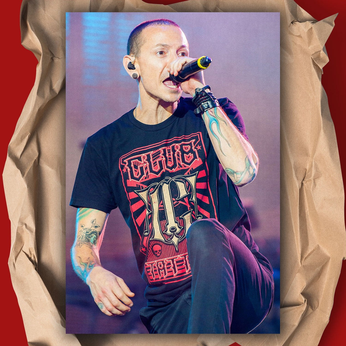 Linkin Park Chester Bennington Performance Poster