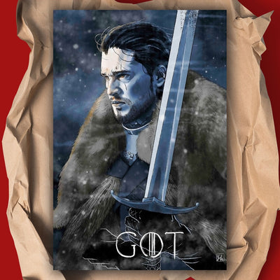 Game of Thrones Jon Snow Fan Art Poster