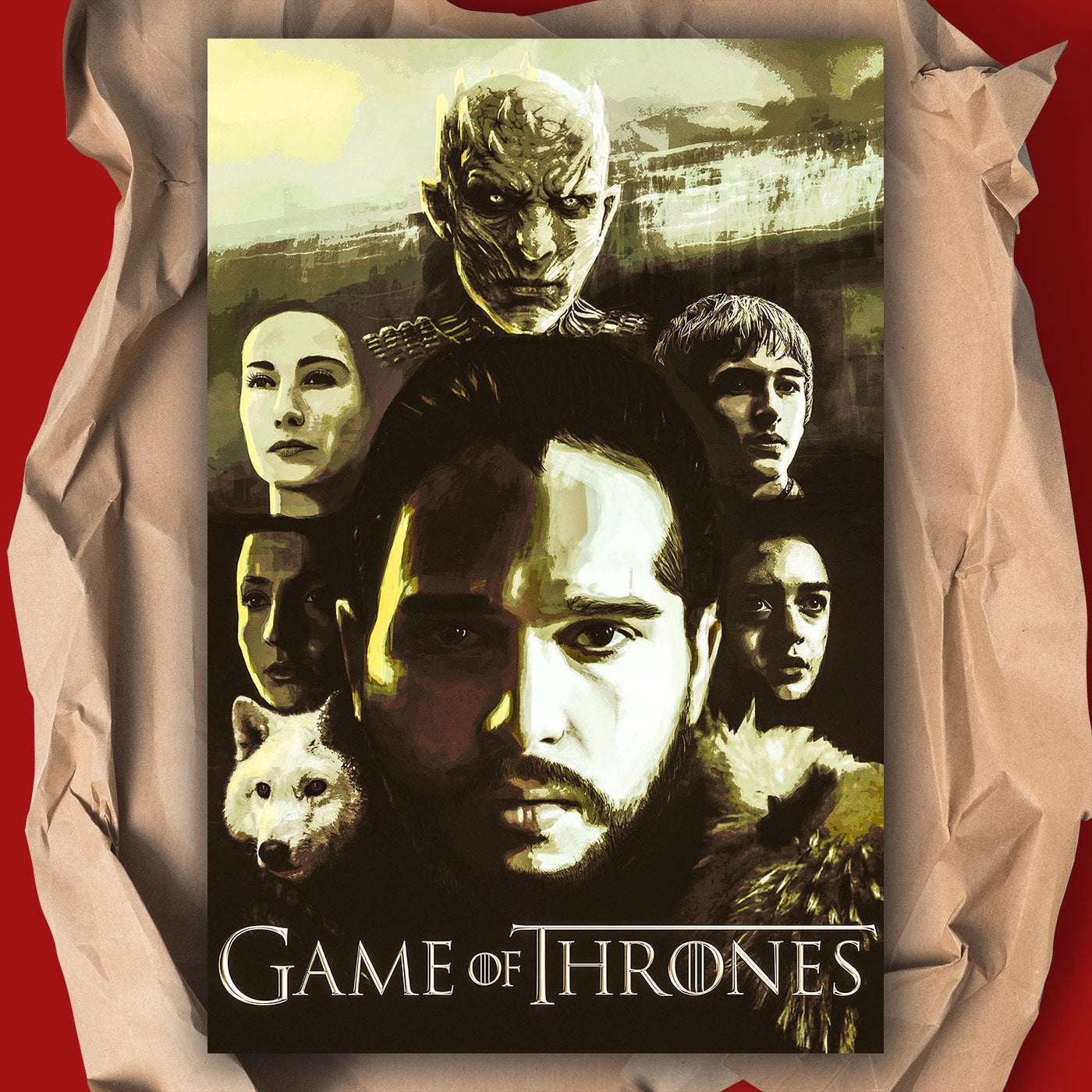 Game of Thrones Jon Snow Team Fan Art Poster