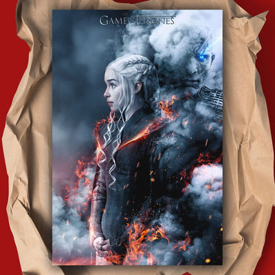 Game of Thrones Daenerys Targaryen White Walker Poster