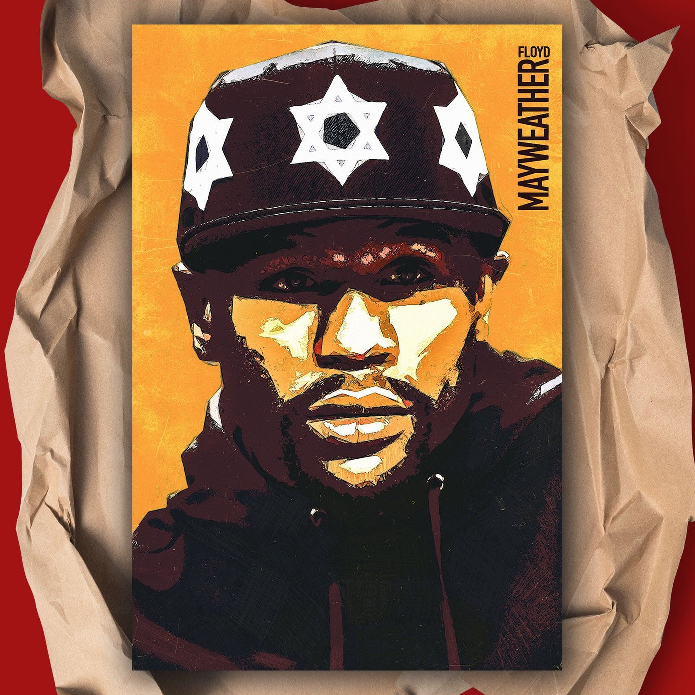 Floyd Mayweather Face Fan Art Poster