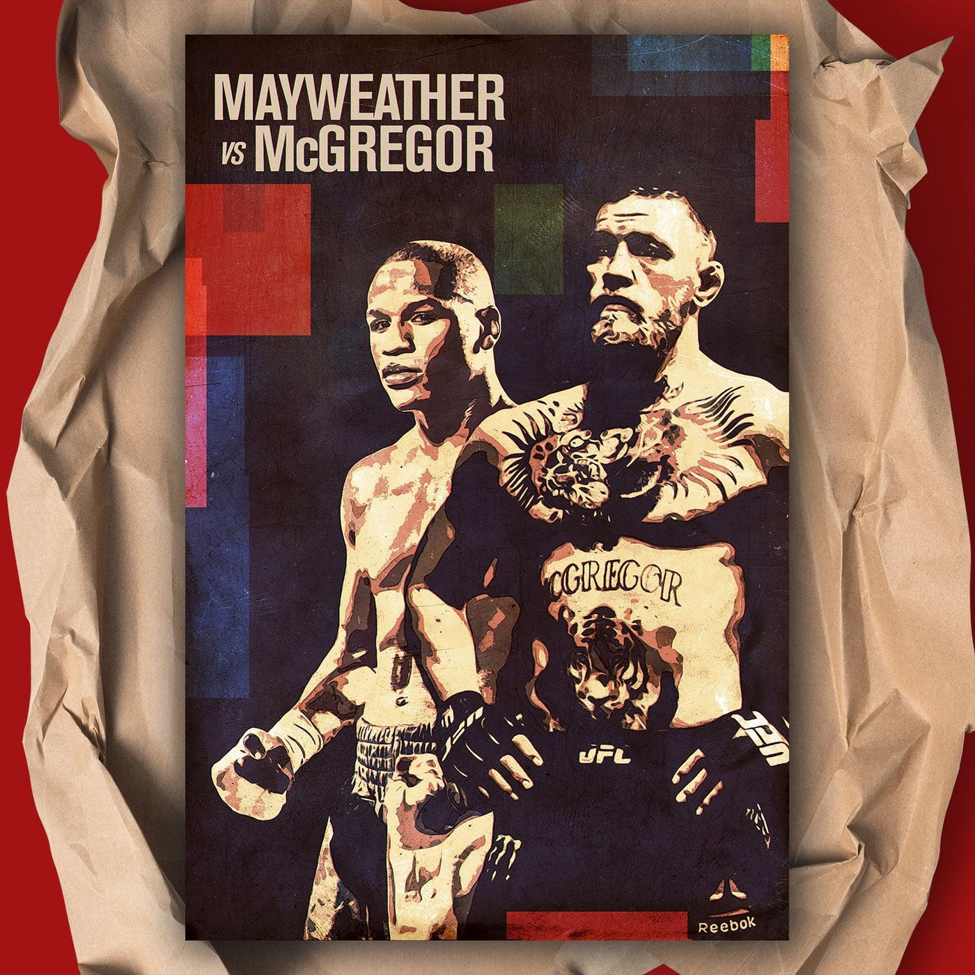 Conor McGregor vs Floyd Mayweather Art Poster