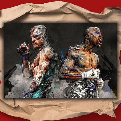 Floyd Mayweather vs Conor McGregor Art Poster