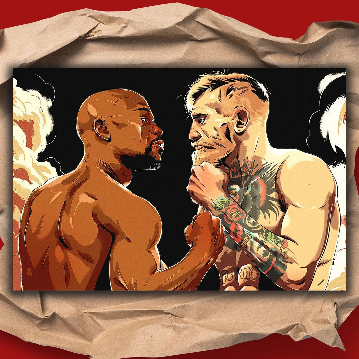 Floyd Mayweather vs Conor McGregor Face Off Poster