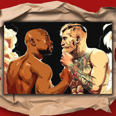 Floyd Mayweather vs Conor McGregor Face Off Poster