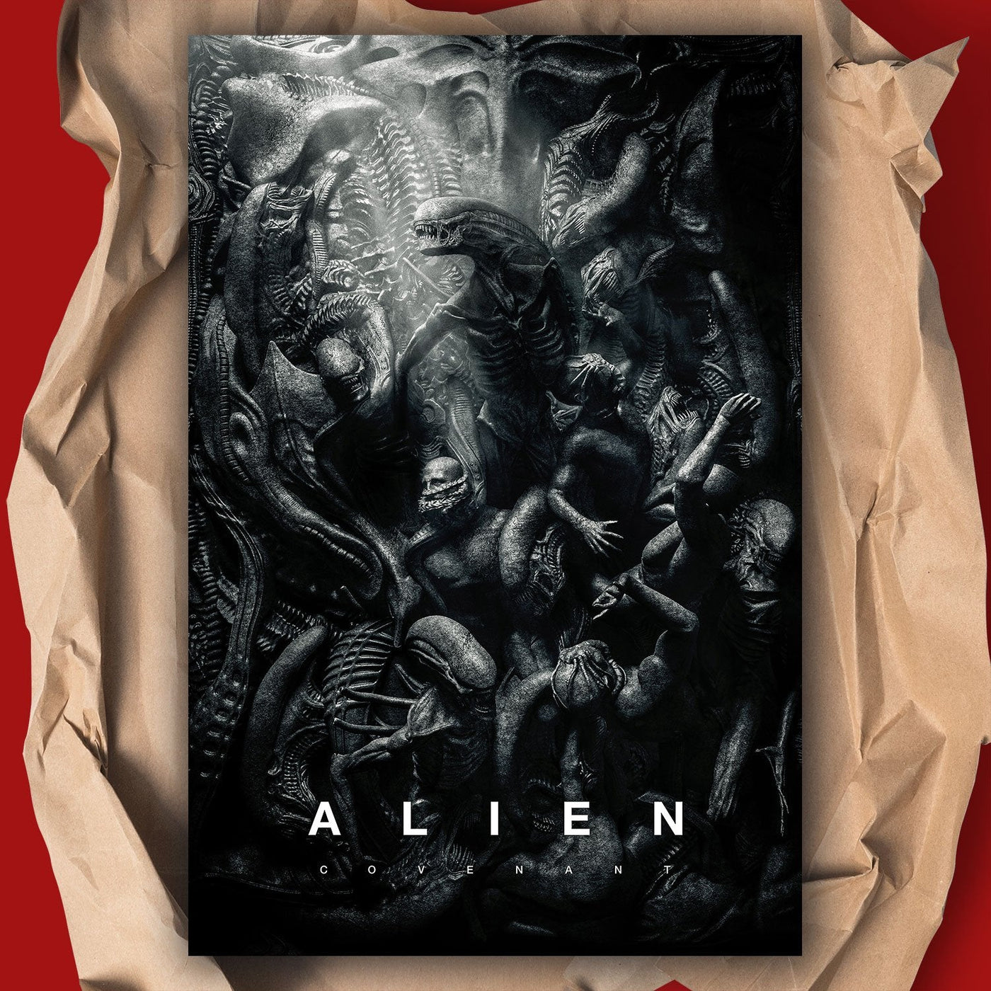Alien Covenant Black and White Movie Poster