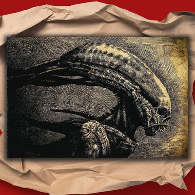Alien Head Art Movie Poster