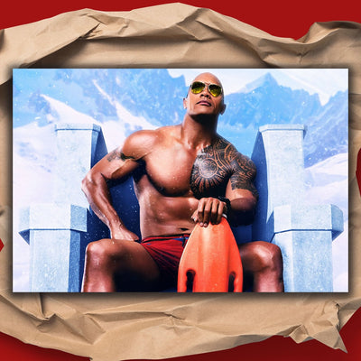 Baywatch 2017 Rock Dwayne Johnson Movie Poster