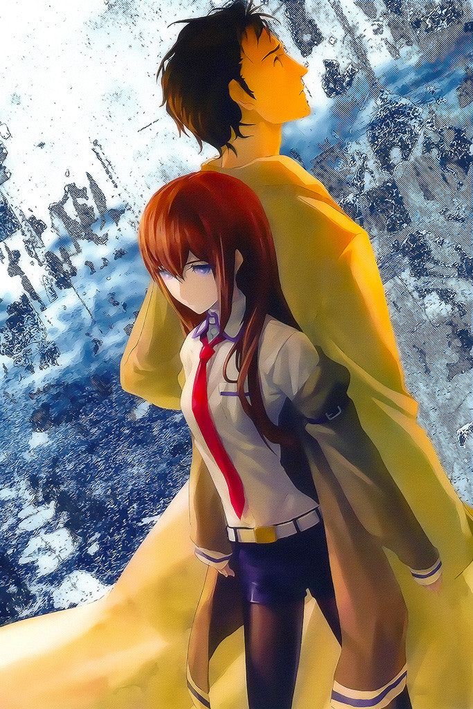 Steins Gate Okabe Kurisu Anime Poster