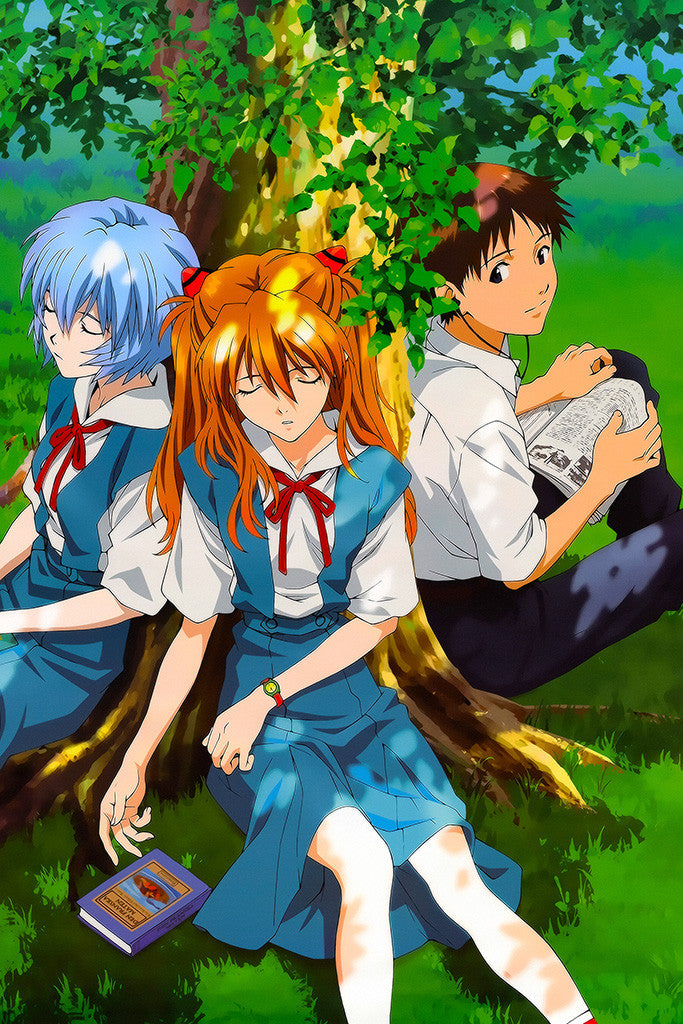 Evangelion Asuka Shinji Rei Anime Poster