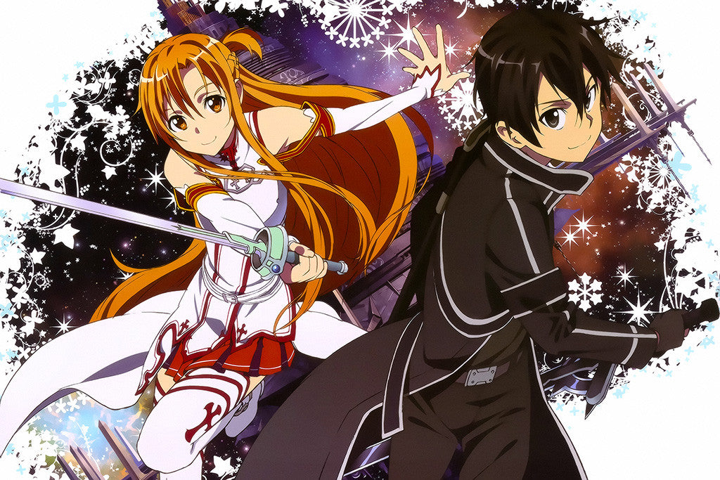 Sword Art Online Sao Kirito Asuna Poster