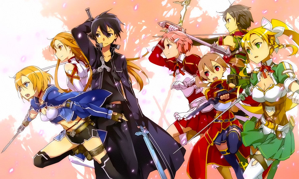 Sword Art Online Kirito Asuna Game Anime Poster