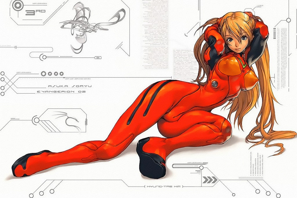 Evangelion Sexy Asuka Anime Poster