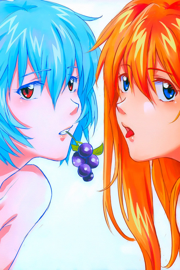 Neon Genesis Evangelion Asuka Rei Anime Poster