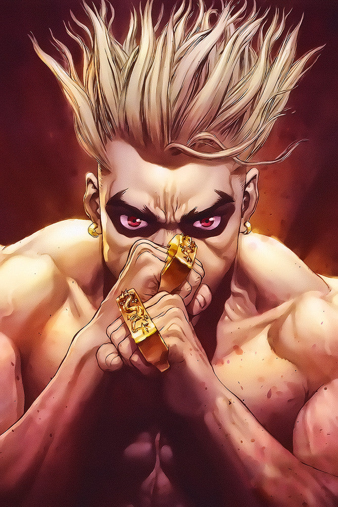Sun Ken Rock Serious Anime Boy Poster