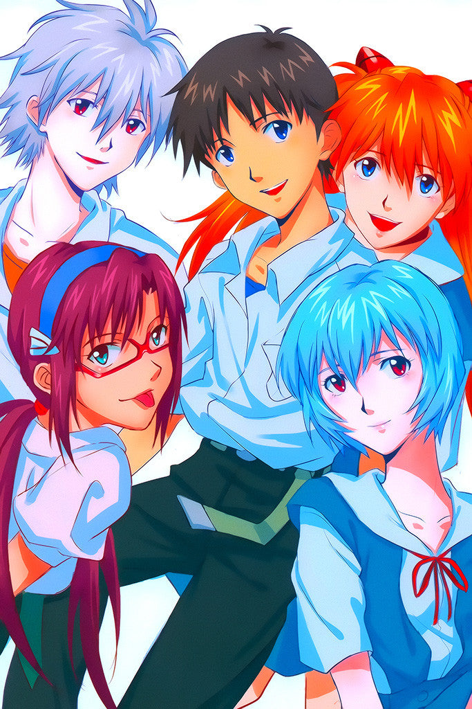 Evangelion Team Characters Anime Poster