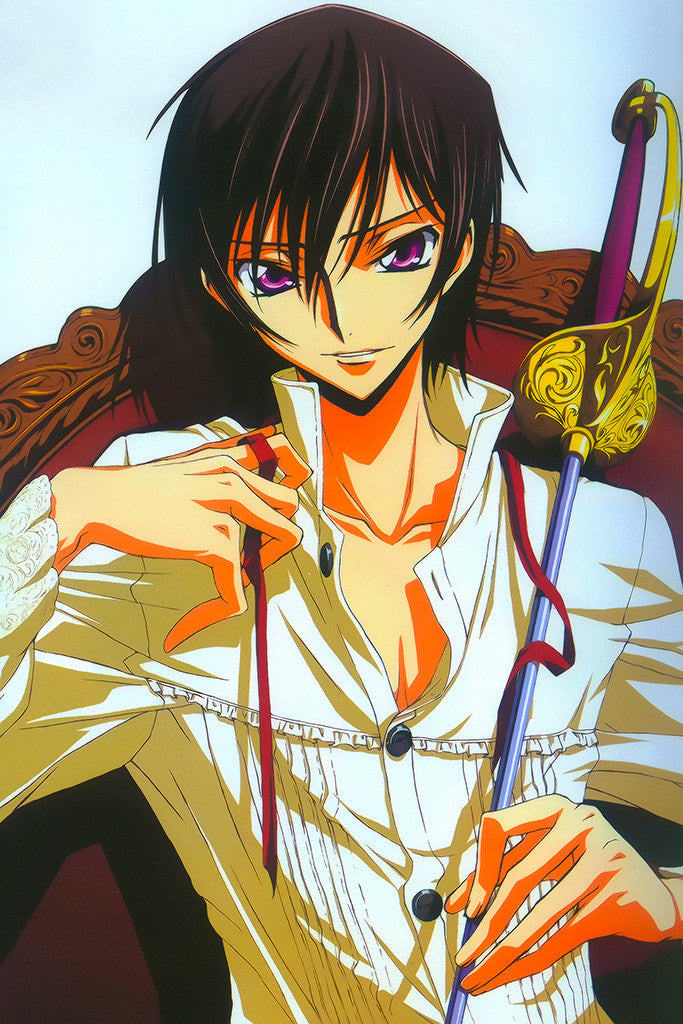 Code Geass Zero Lelouch Japanese Anime Poster