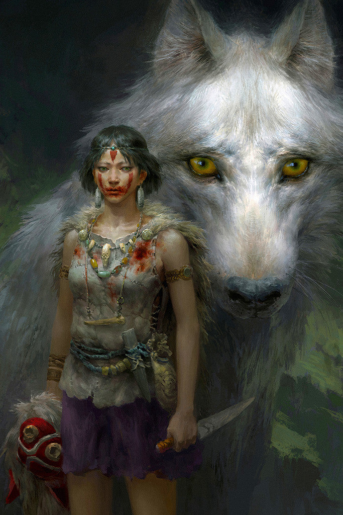 Princess Mononoke Wolf Blood Anime Poster