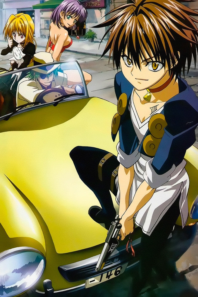 Black Cat Train Sven Eve Anime Poster