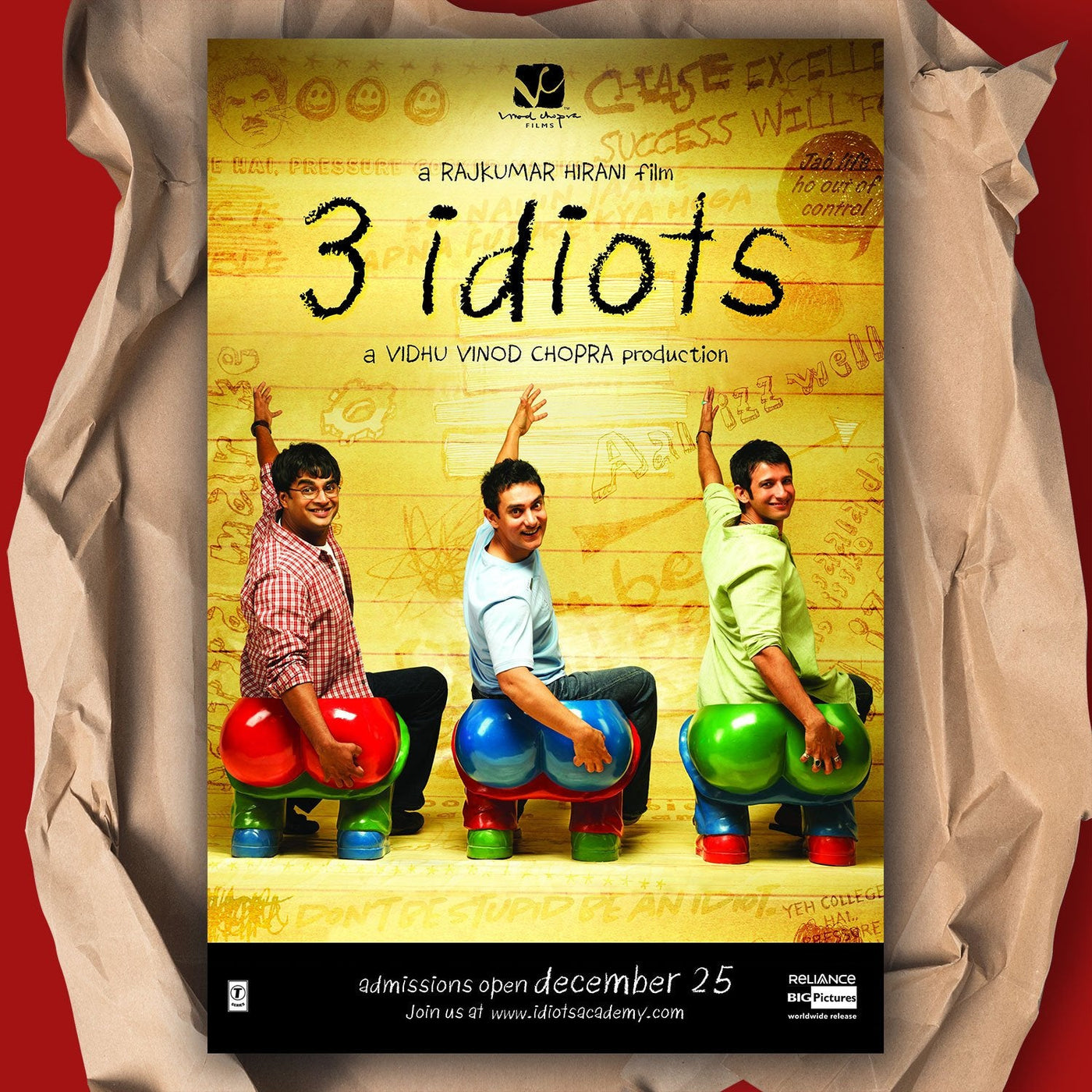 3 Idiots Movie Poster