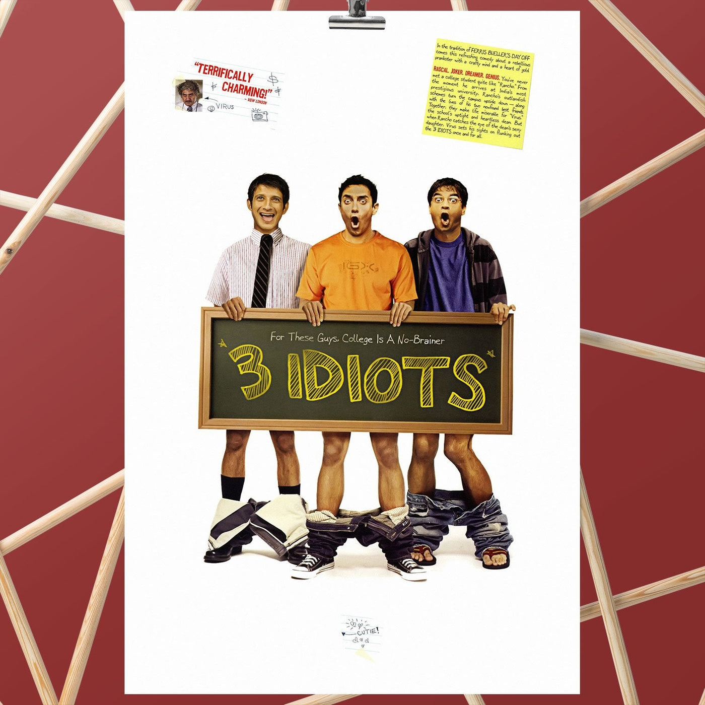 3 Idiots Bollywood Movie Poster