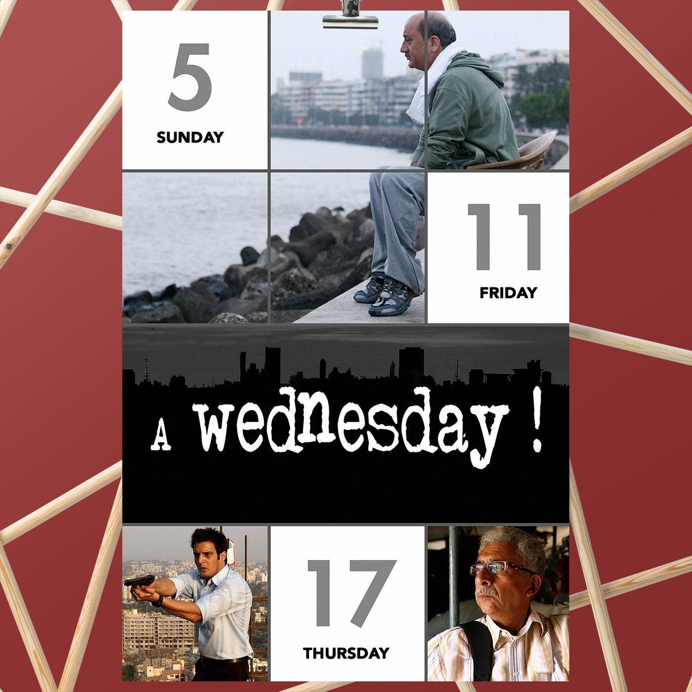 A Wednesday Hindi Bollywood Indian Old Film Movie Poster