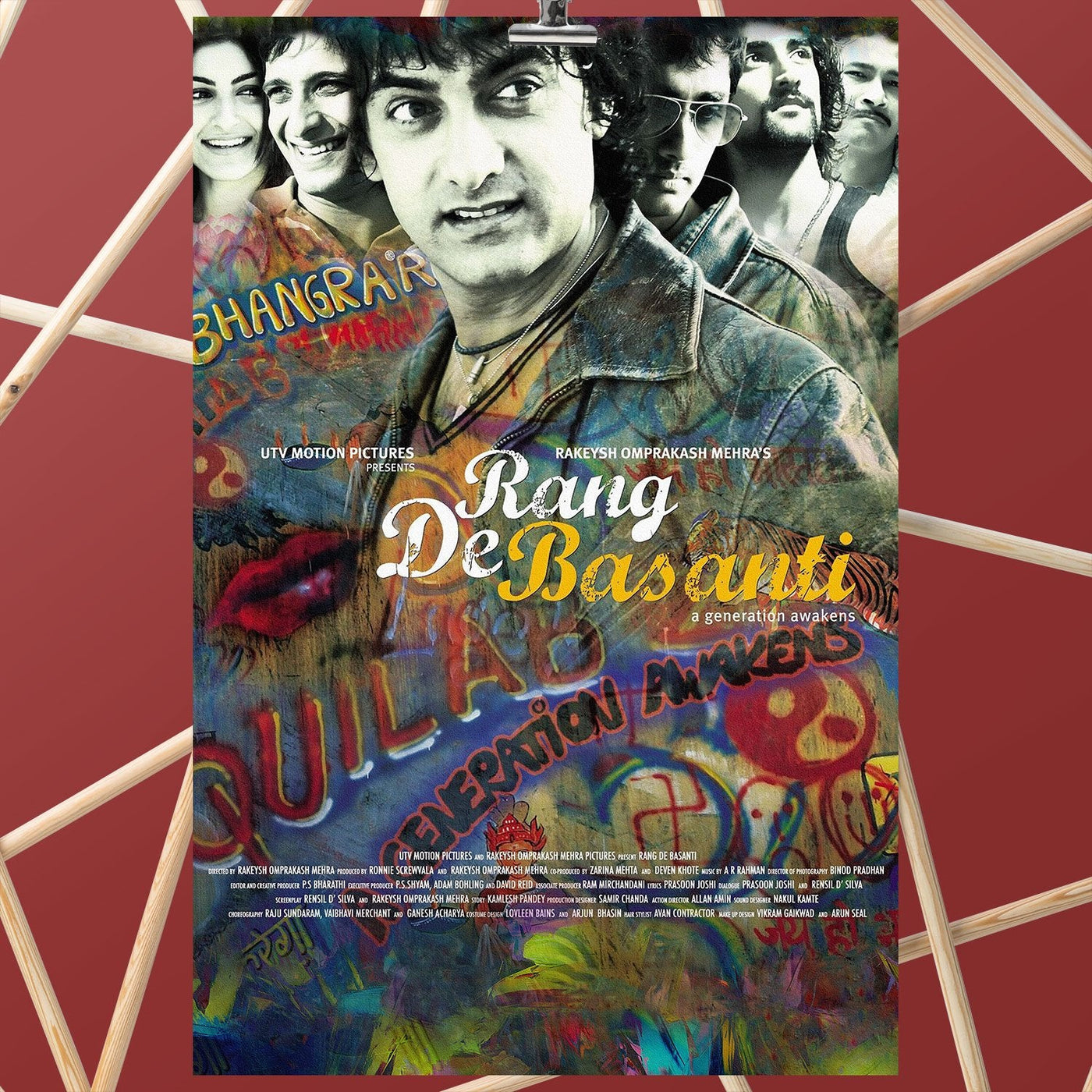 Rang De Basanti Hindi Old Film Poster