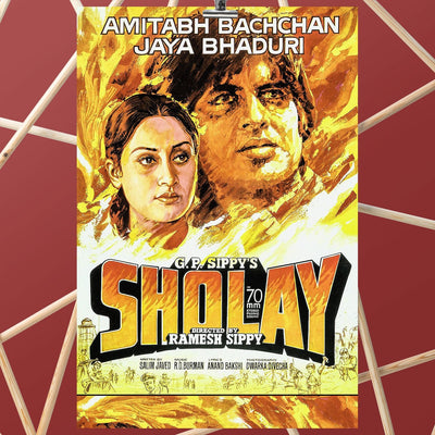 Sholay Hindi Old Film Poster