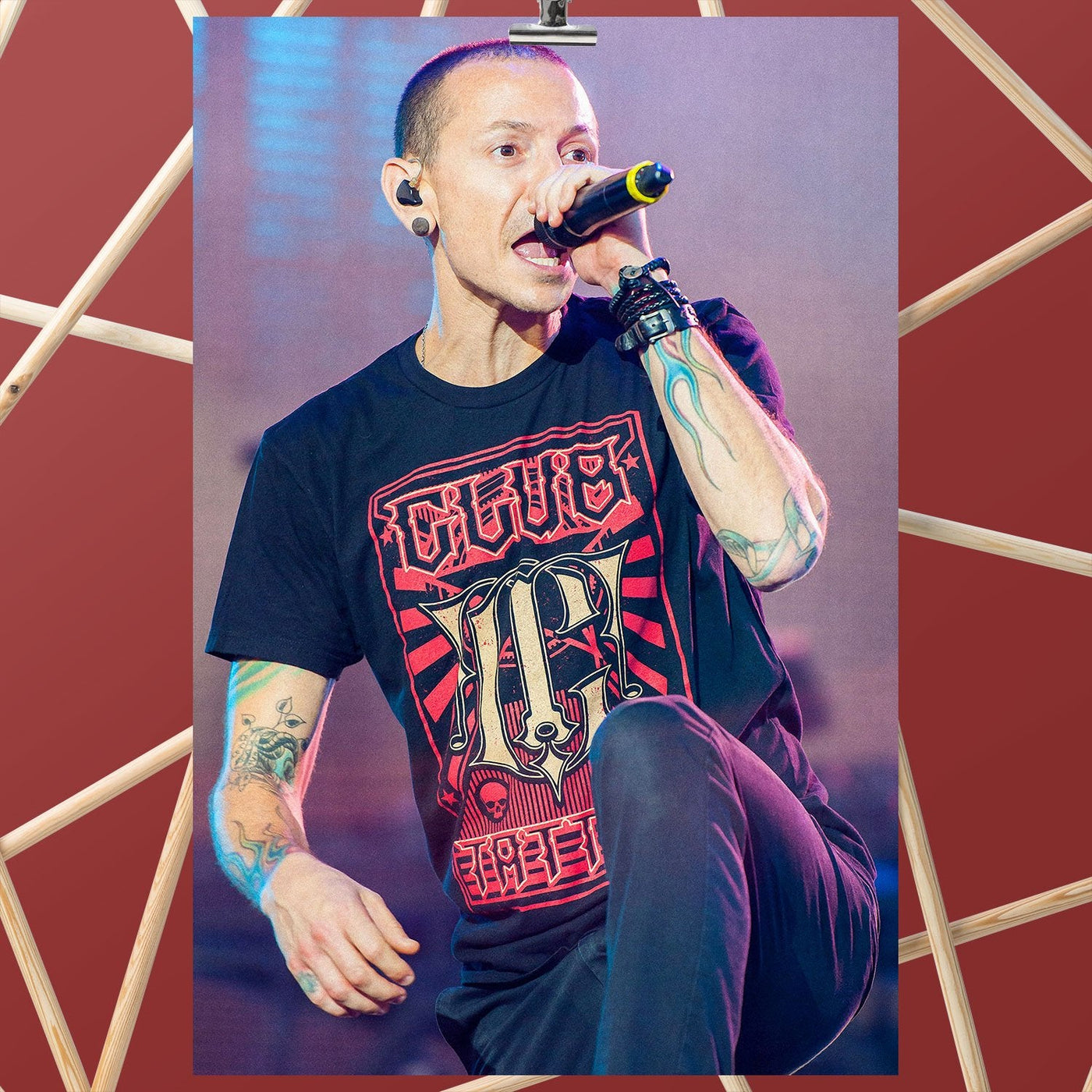 Linkin Park Chester Bennington Performance Poster