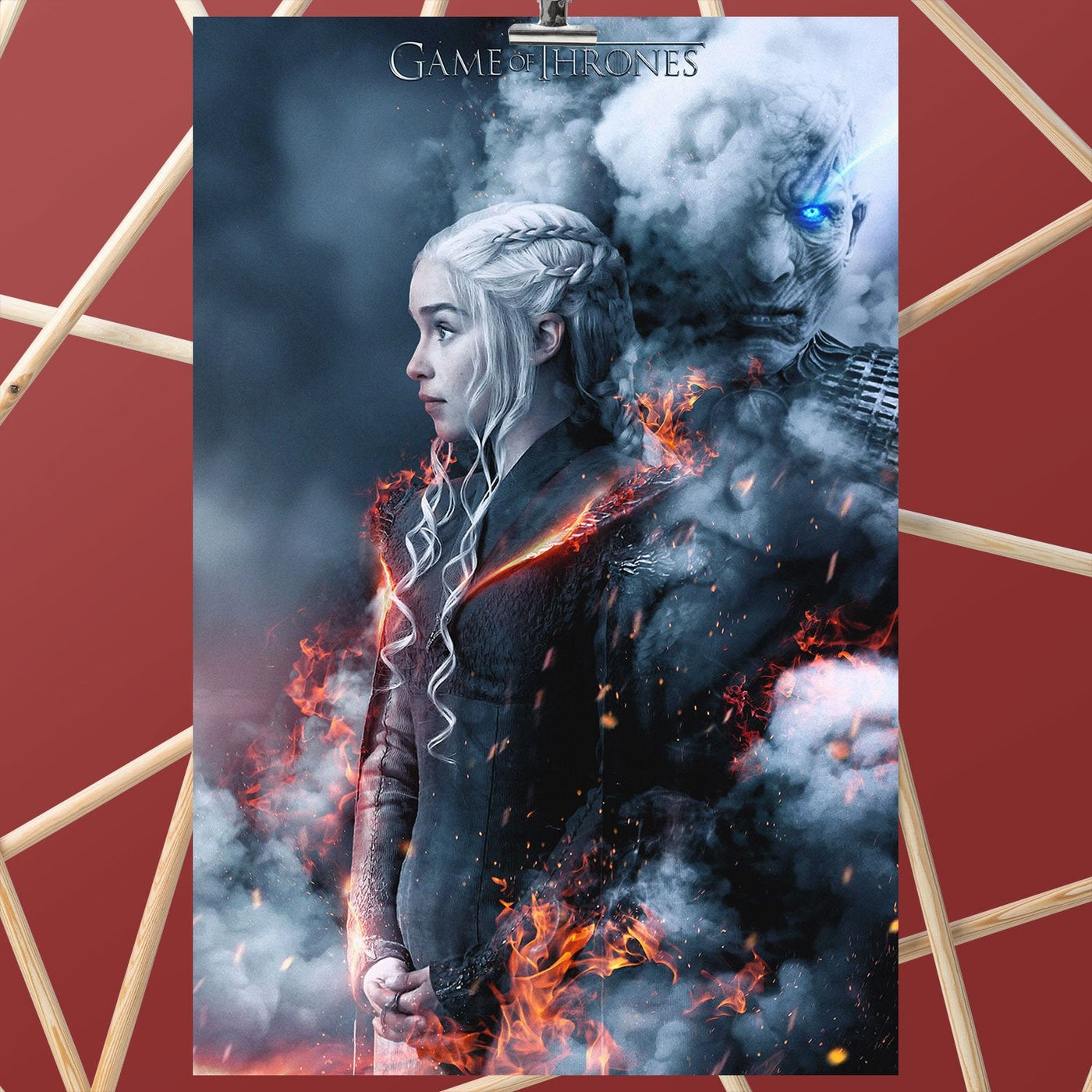 Game of Thrones Daenerys Targaryen White Walker Poster