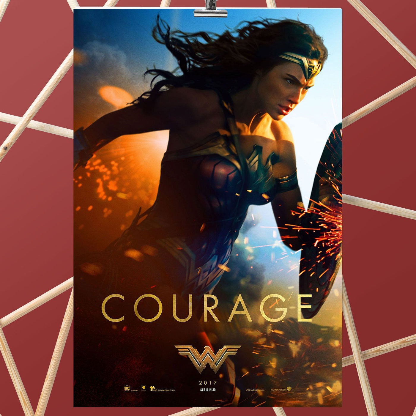Wonder Woman 2017 Courage Movie Poster